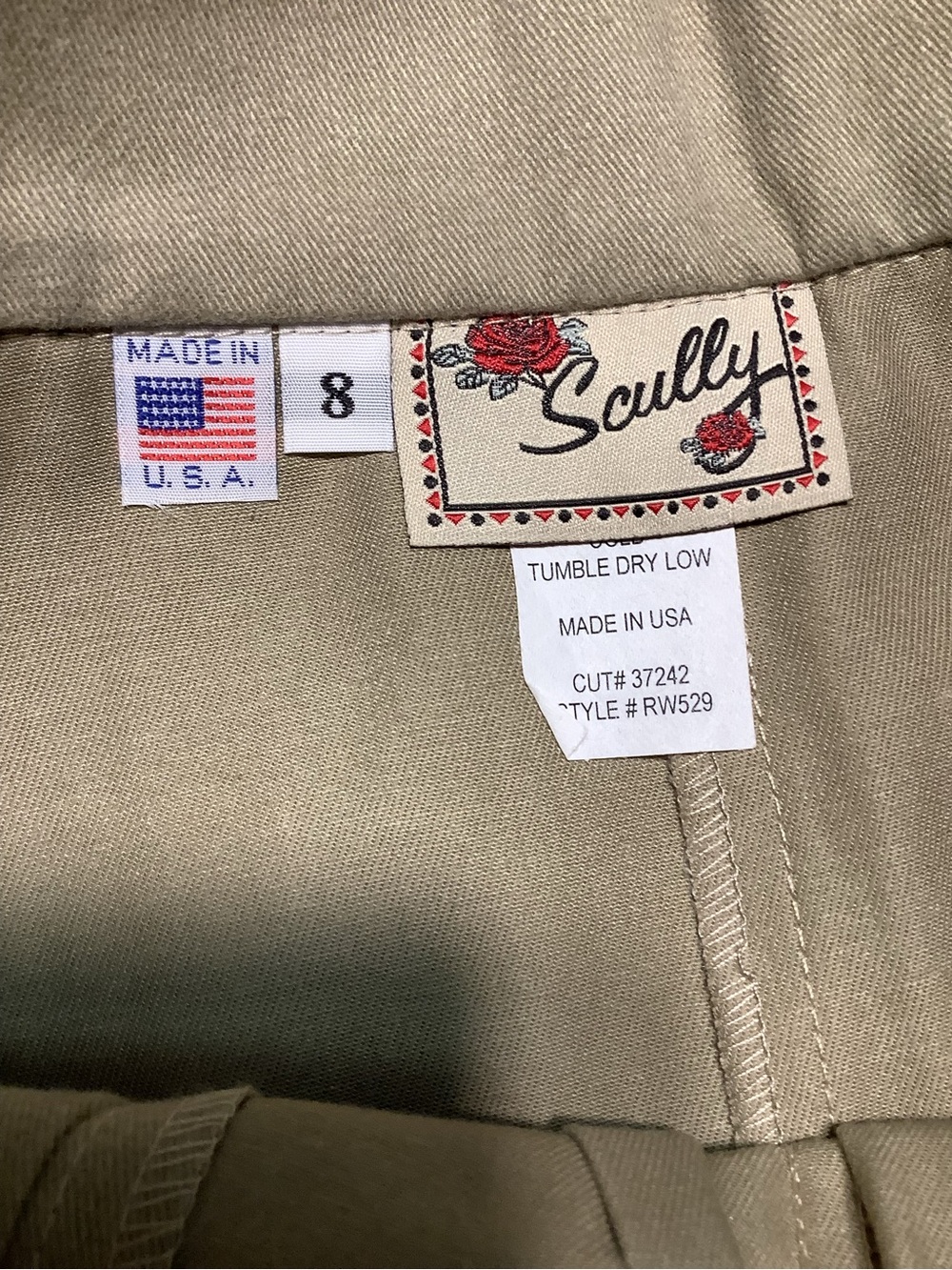 Vintage Scully Brushed Twill Convertible Riding Skirt - Picture 6 of 11